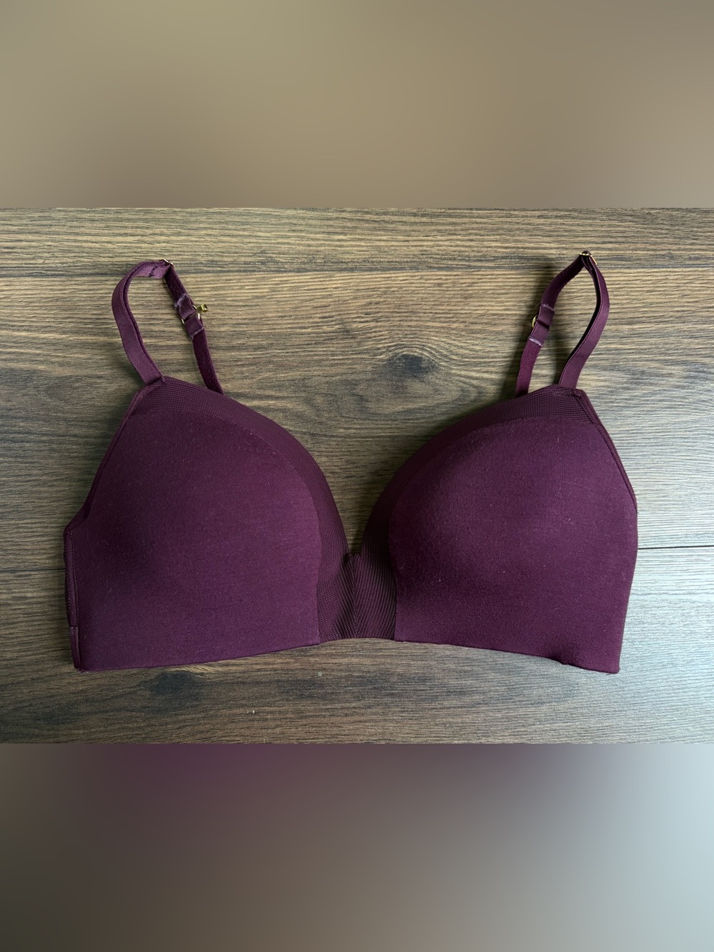 Lively Nursing Bra 34C Wireless T-Shirt Bra Burgundy